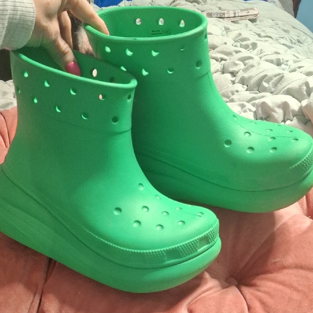 CROCS Kids Green Rain Boots - Picture 7 of 7